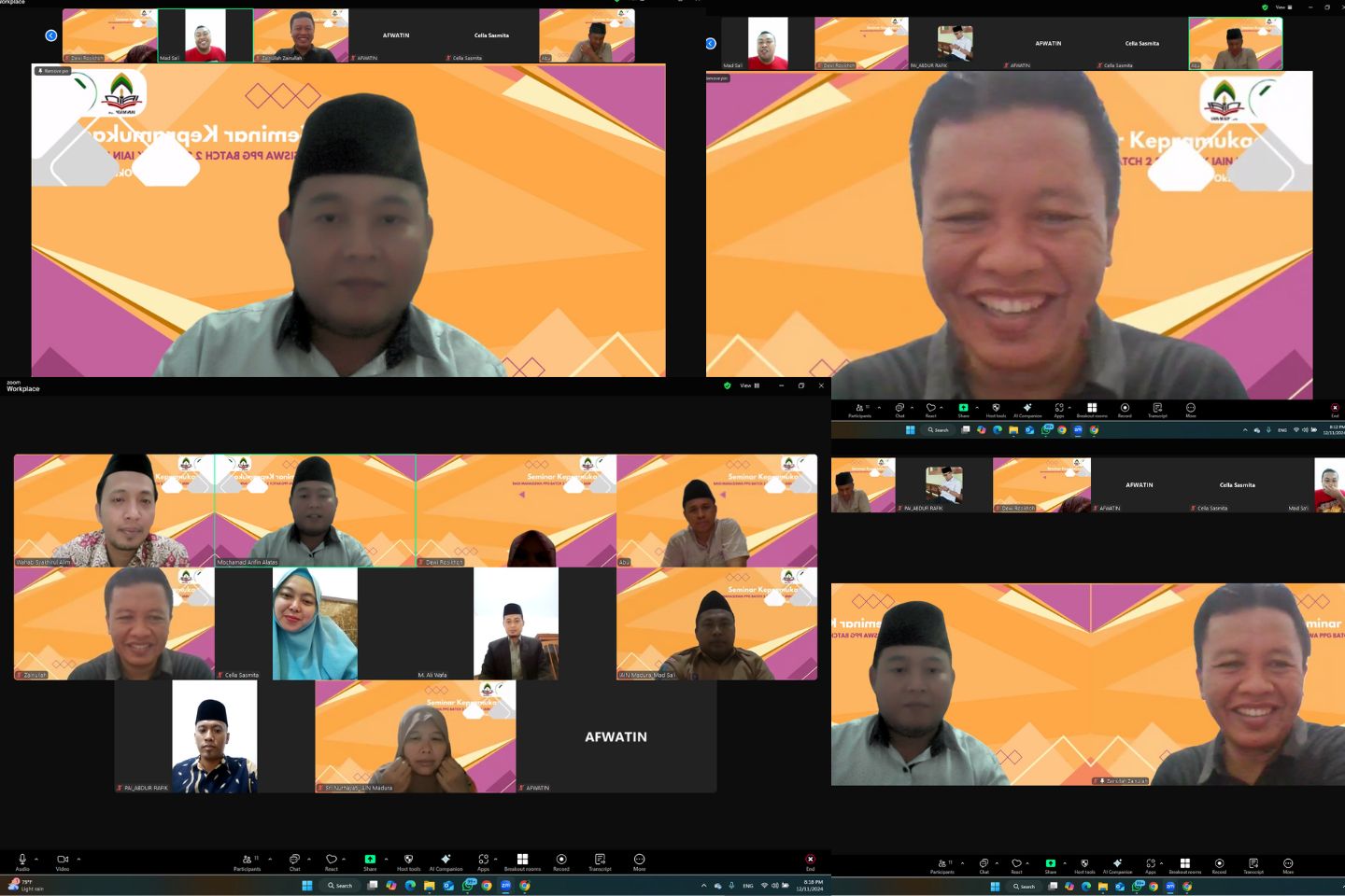 Seminar Kepramukaan Online untuk Mahasiswa PPG Batch 2 2023 LPTK IAIN Madura