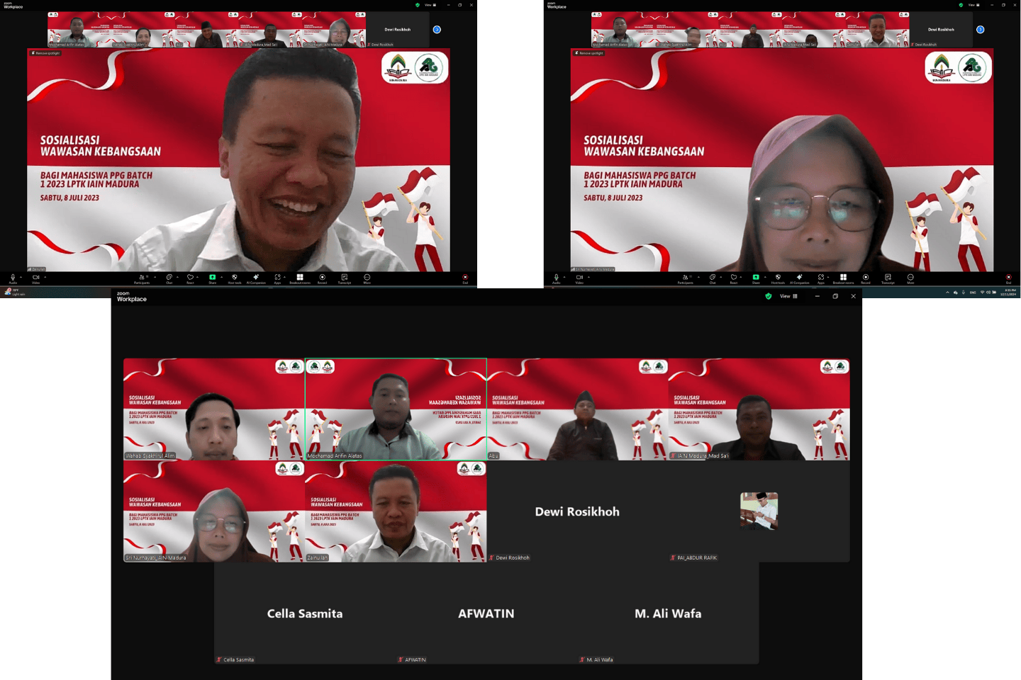 Sosialisasi Wawasan Kebangsaan Batch 1 2023: Semangat Kebangsaan untuk Mahasiswa PPG LPTK IAIN Madura!
