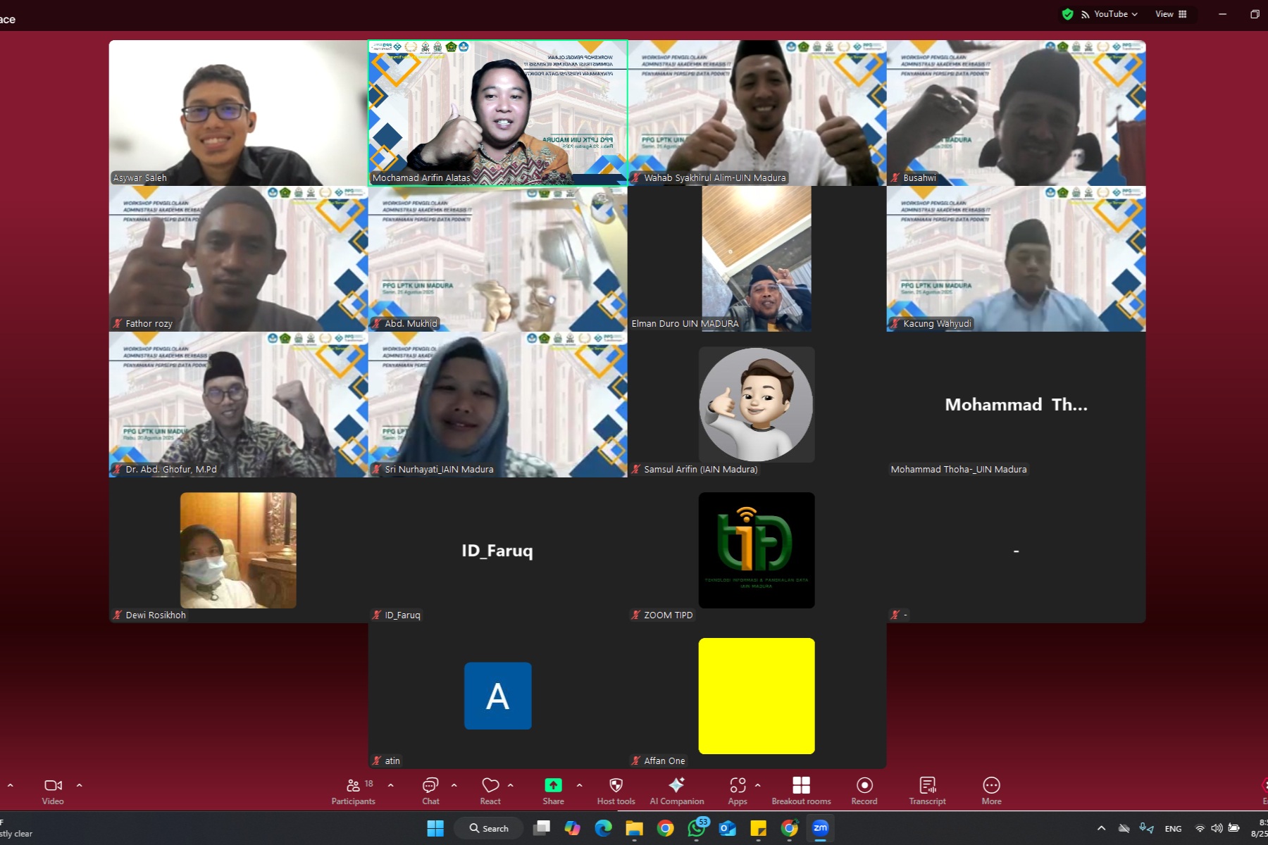 Workshop Pengelolaan Administrasi Akademik Berbasis Information Technology (IT) dan Penyamaan Persepsi Data PDDIKTI