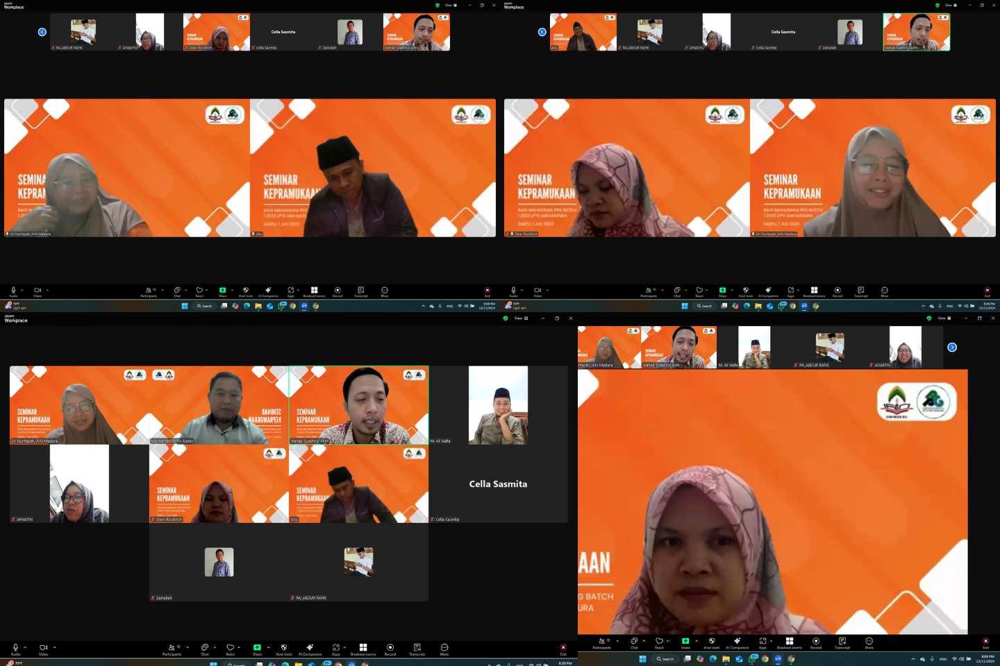 Seminar Kepramukaan Virtual untuk Mahasiswa PPG Batch 1 2023 LPTK IAIN Madura